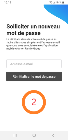 Forgot Password 2 FR Mot de passe oublié